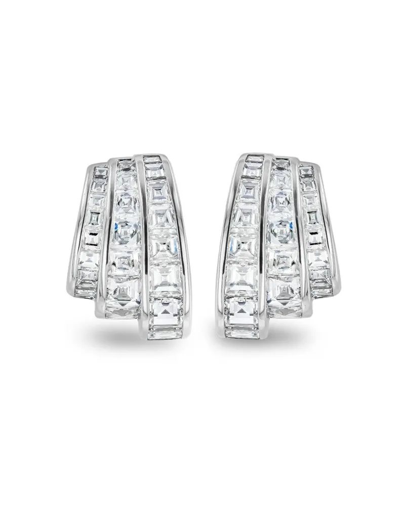 Pragnell 18kt Manhattan Weißgoldohrringe mit Diamanten Weiß