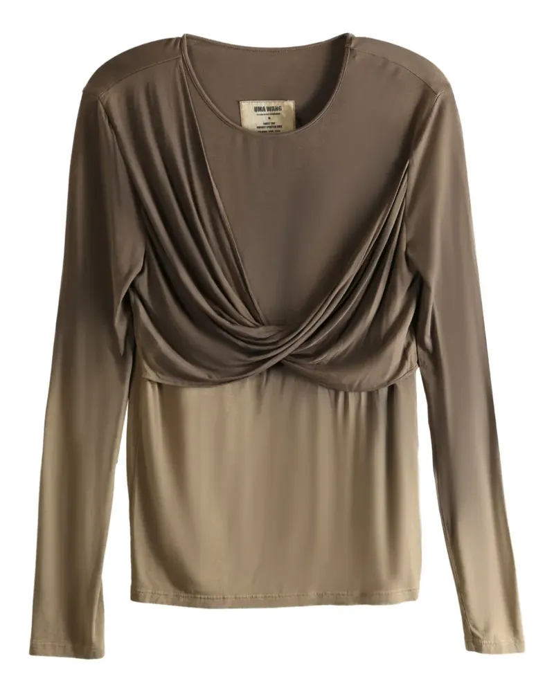 Uma Wang Verdrehte Bluse - Braun Braun