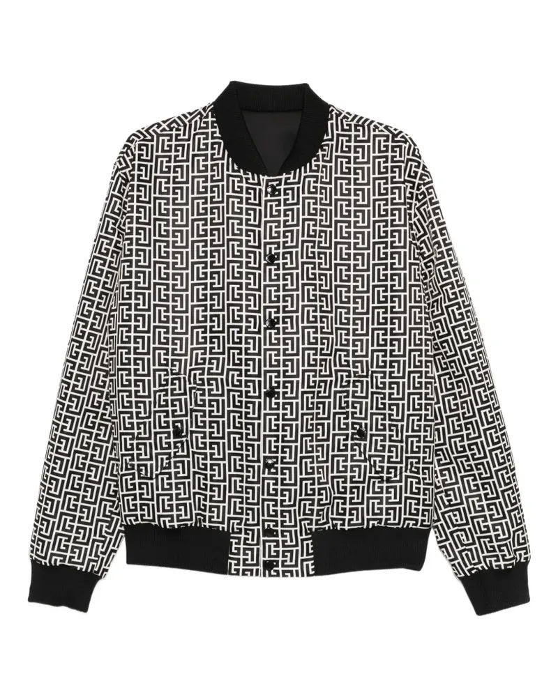 Balmain reversible patterned bomber jacket - Weiß Weiß
