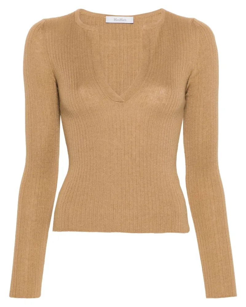 Max Mara Gerippter Urlo Pullover - Nude Nude