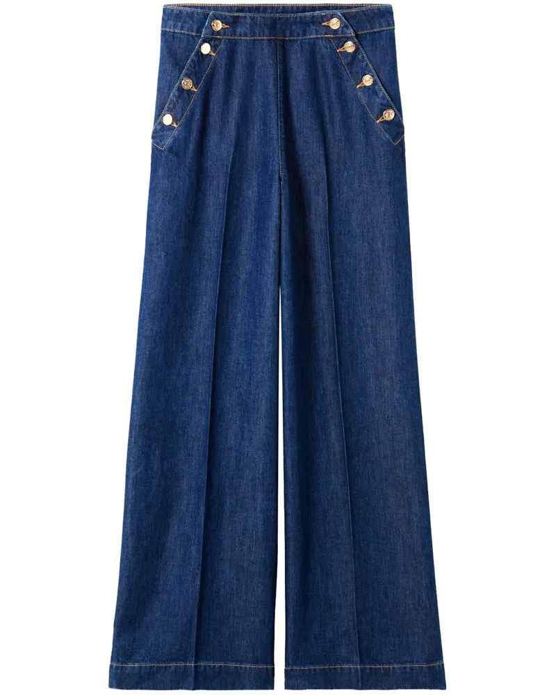 Claudie Pierlot Hose mit weitem Bein - Blau Blau