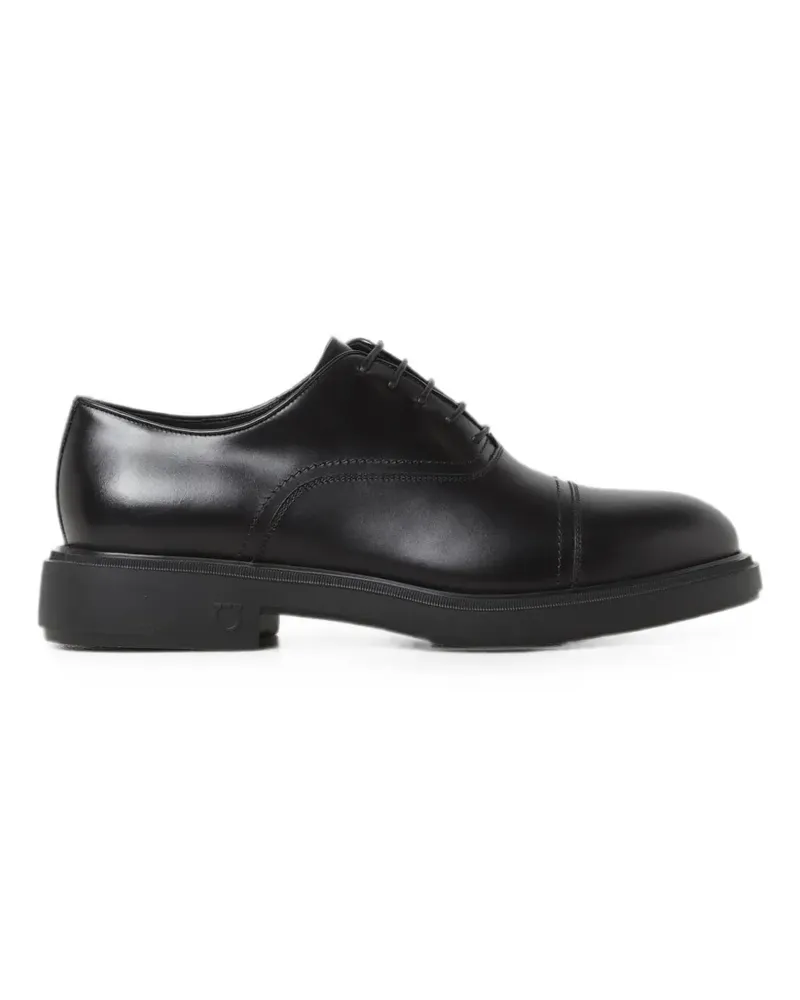 Ferragamo cap-toe leather Derby shoes - Schwarz Schwarz
