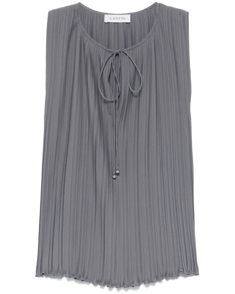 Lanvin Plissierte Bluse - Grau Grau