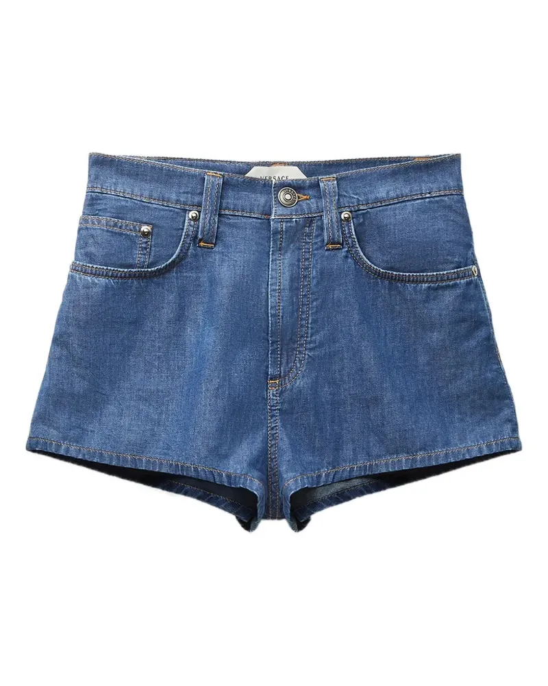 Versace chambray denim mini shorts - Blau Blau