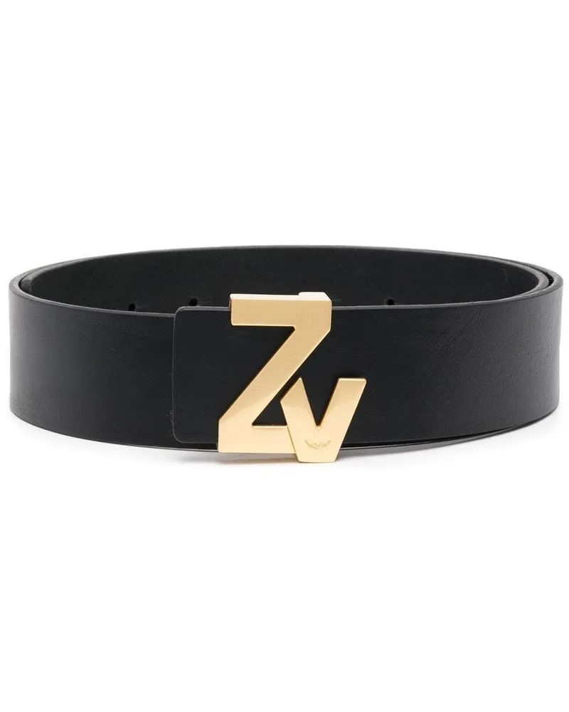 Zadig & Voltaire Gürtel mit Logo-Schild - Schwarz Schwarz