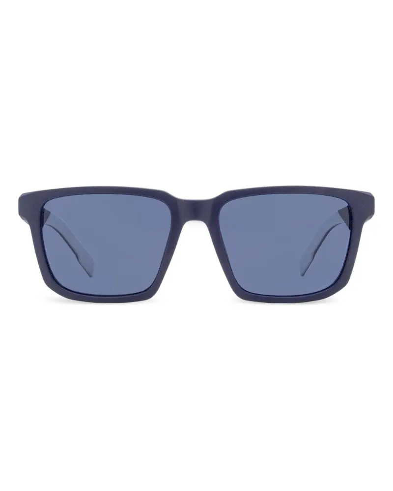 Lacoste Eckige Sonnenbrille mit hohem Steg - Blau Blau
