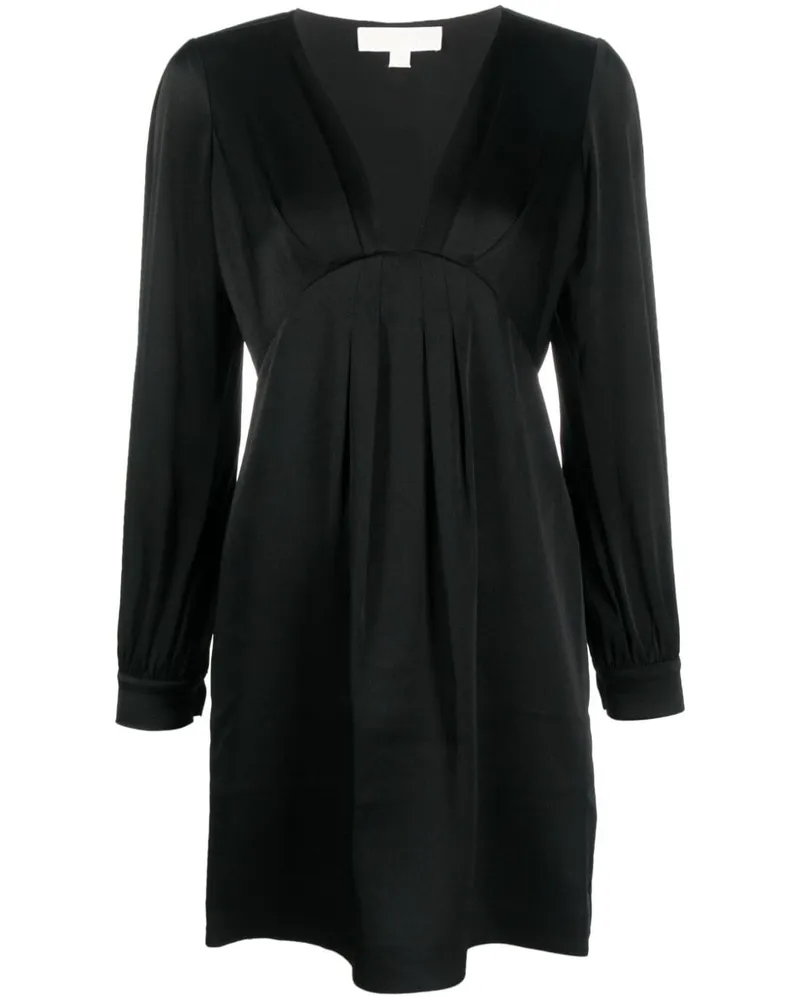 Michael Kors Minikleid aus Satin - Schwarz Schwarz