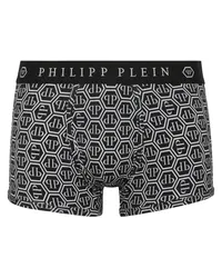 Philipp Plein Boxershorts mit sechseckigem Print Schwarz