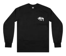 Langarmshirt mit rundem Ausschnitt - Schwarz