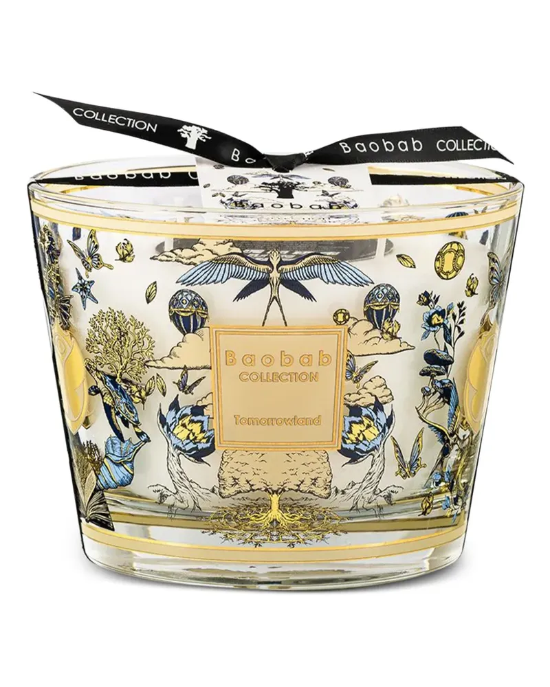 Baobab Collection Tomorrowland Kerze mit Print (10cm) - Weiß Weiß