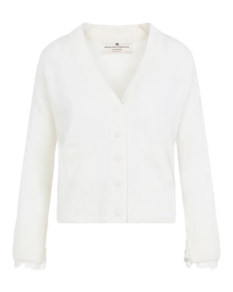 Ermanno Scervino Cardigan mit Spitze - Weiß Weiß