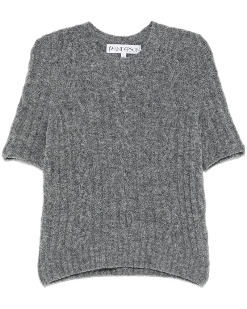 J.W.Anderson T-Shirt mit Zopfmuster - Grau Grau