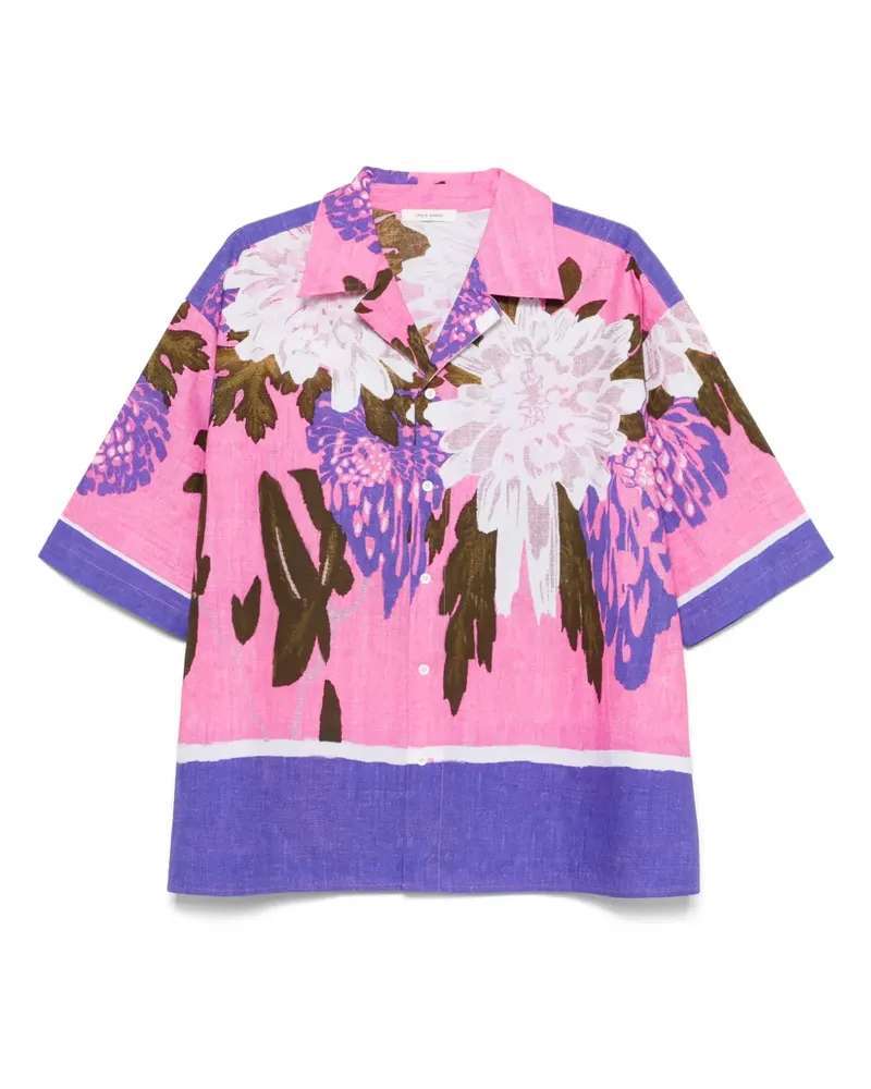 Craig Green Hemd mit Blumen-Print - Violett Violett