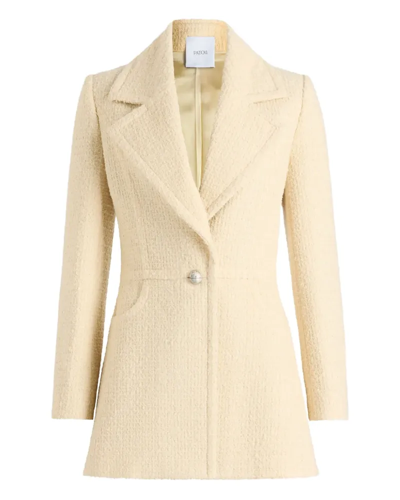 Patou Einreihige Tweed-Jacke - Nude Nude