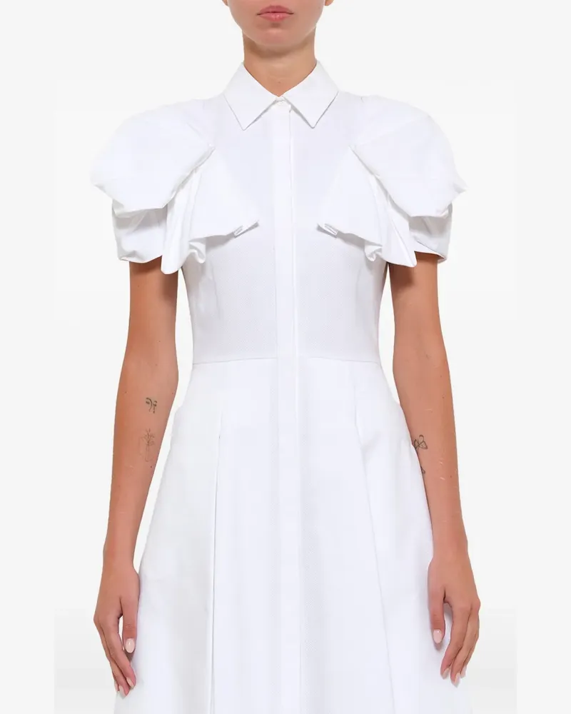 Alexander McQueen Hemdkleid mit Glockenärmeln - Weiß Weiß