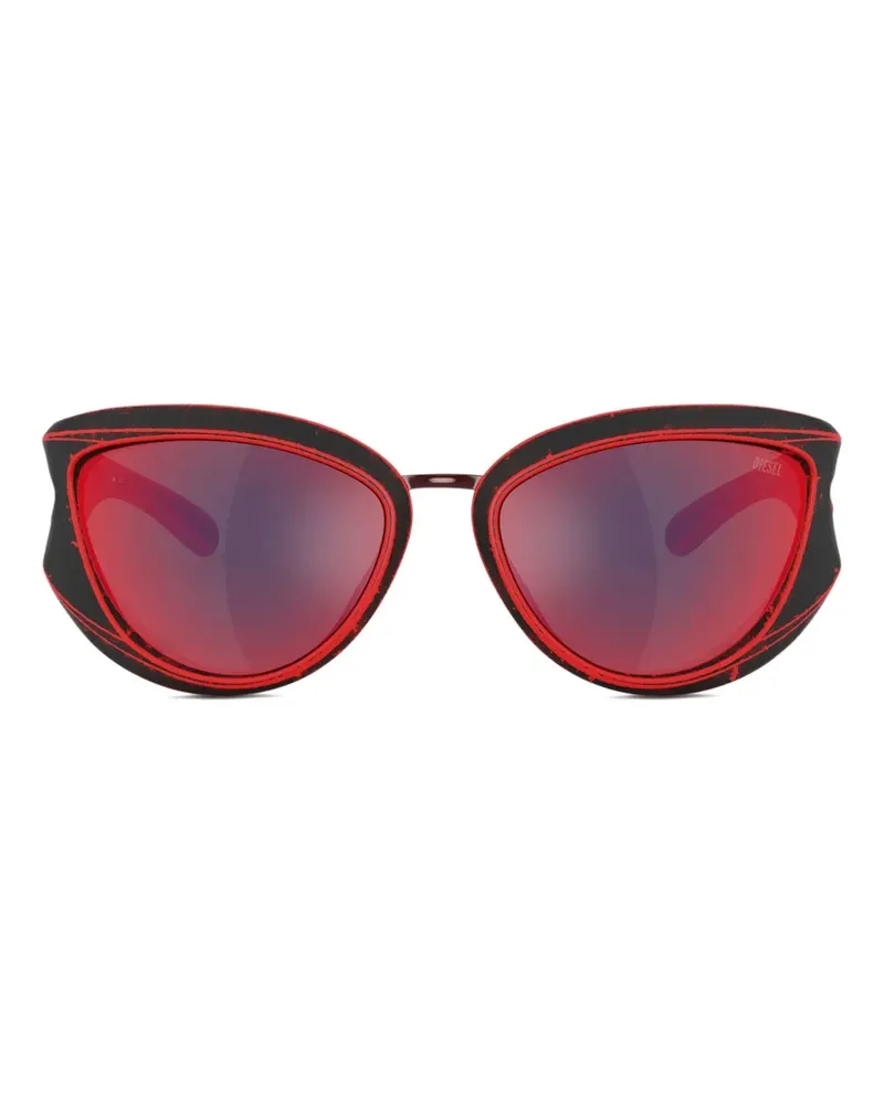Diesel Sonnenbrille im Butterfly-Design - Rot Rot