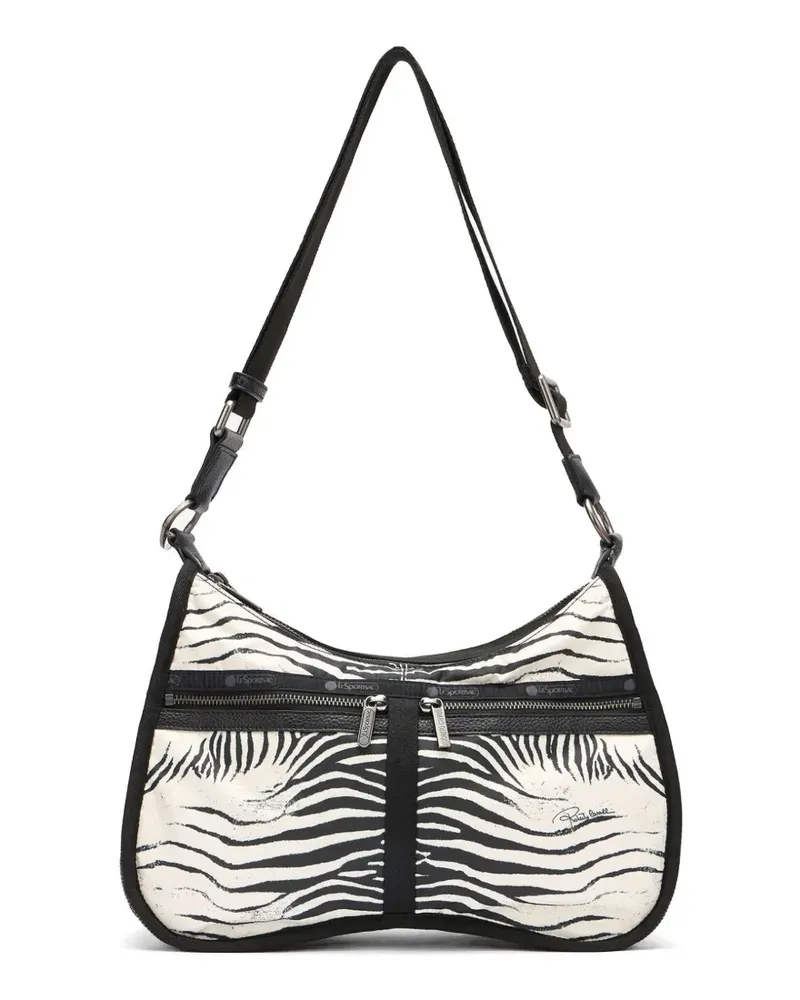Roberto Cavalli Torino zebra-print shoulder bag - Weiß Weiß