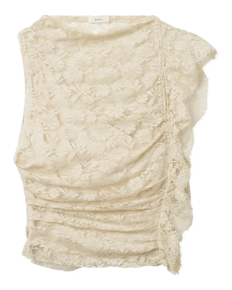 A.L.C. ruffled lace top - Nude Nude