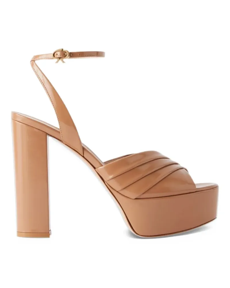 Gianvito Rossi crossover-strap platform sandals - Nude Nude