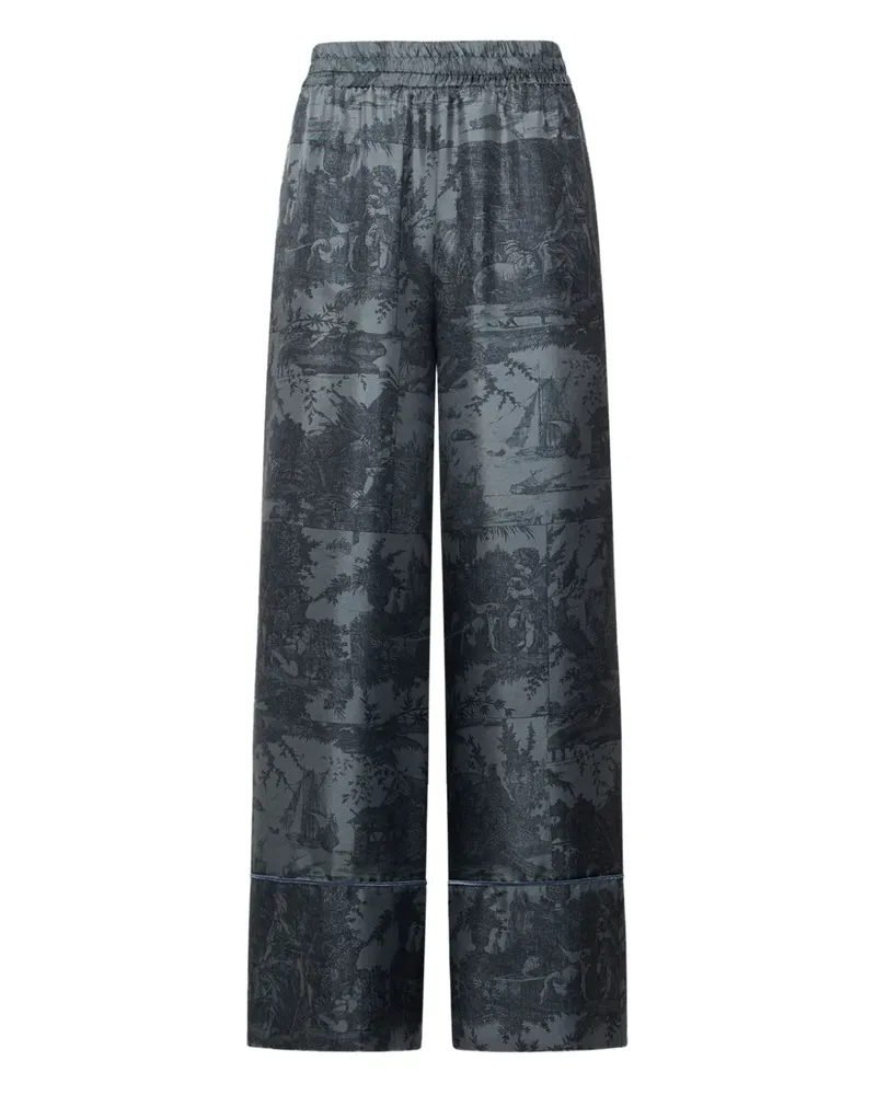 Pierre-Louis Mascia scenic-print trousers - Grau Grau