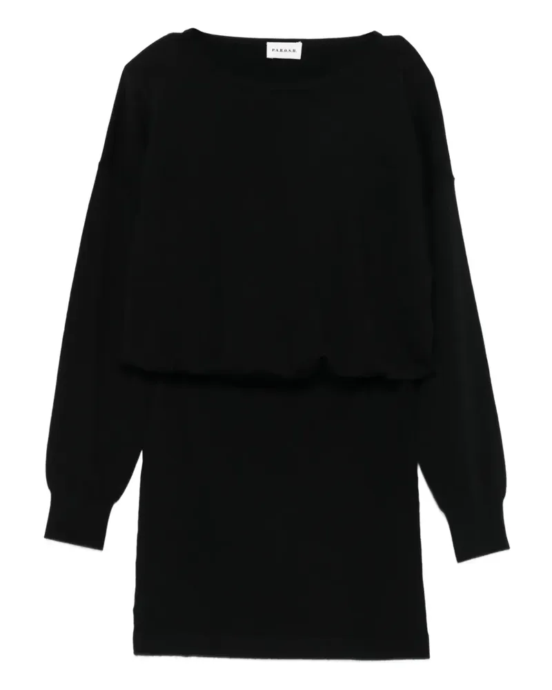 P.A.R.O.S.H. Minikleid mit langen Ärmeln - Schwarz Schwarz