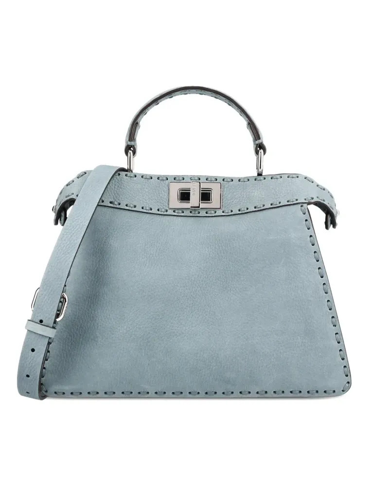Fendi small Peekaboo ISeeU top-handle tote bag - Blau Blau