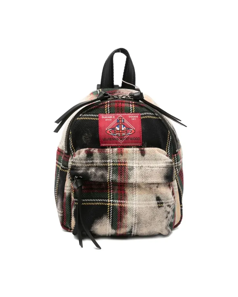 Vivienne Westwood George tartan-print backpack - Schwarz Schwarz