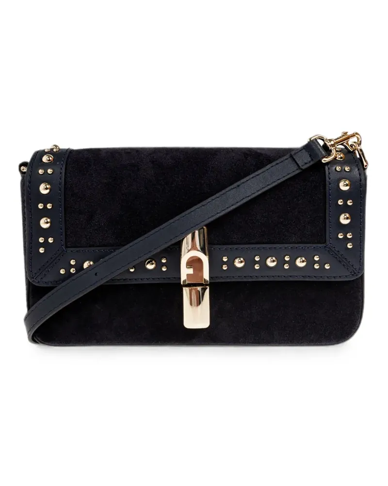 Furla Iride studded shoulder bag - Blau Blau