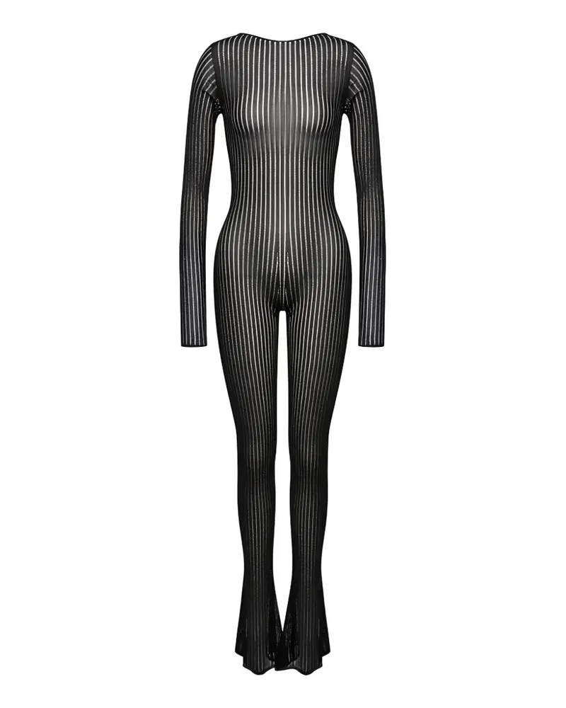 Dondup striped jumpsuit - Schwarz Schwarz