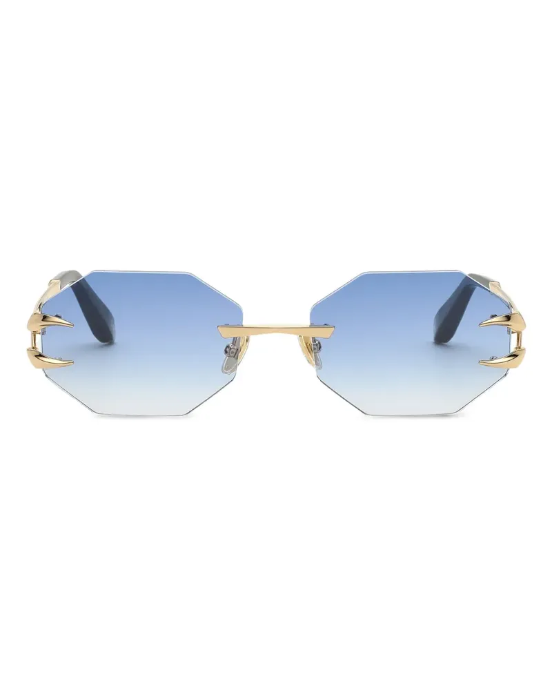 Roberto Cavalli geometic-frame sunglasses - Blau Blau
