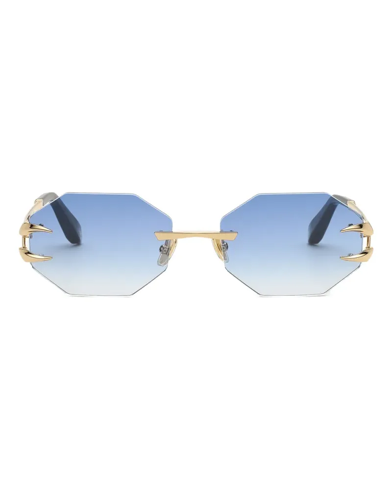 Roberto Cavalli geometic-frame sunglasses - Blau Blau