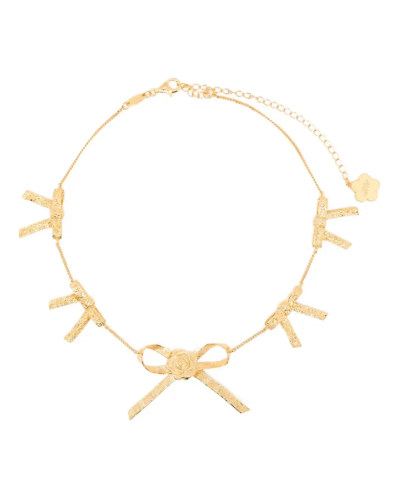 SHUSHU/TONG bow-detail rose necklace - Gold Gold