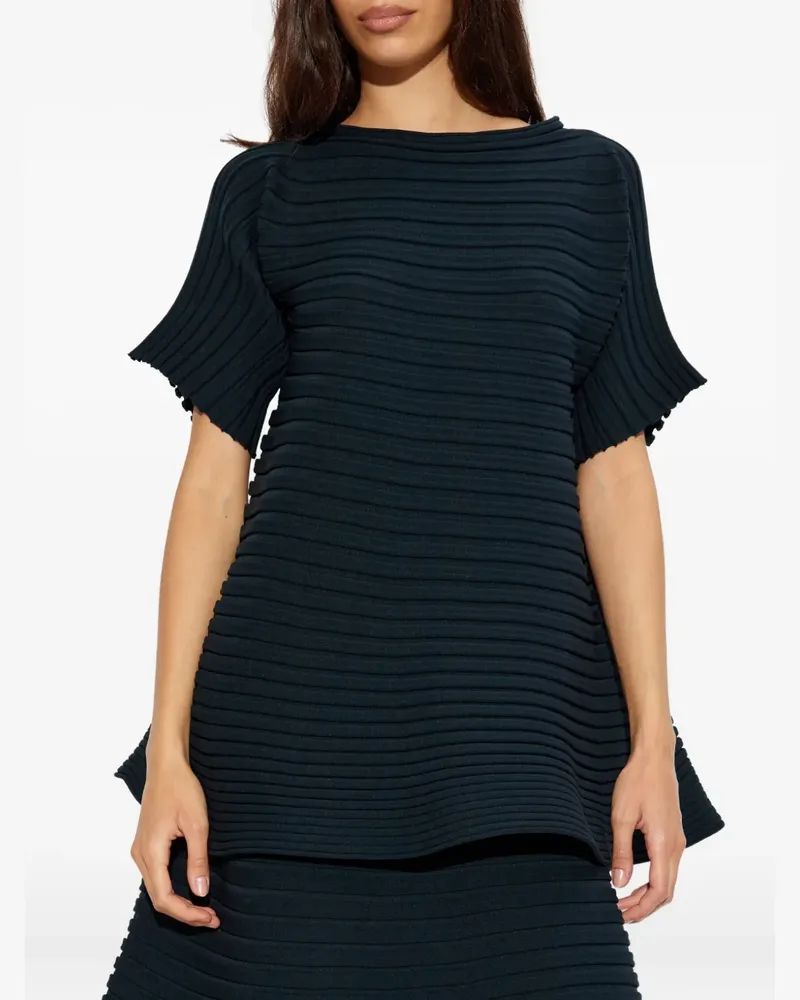 Issey Miyake pleated blouse - Blau Blau