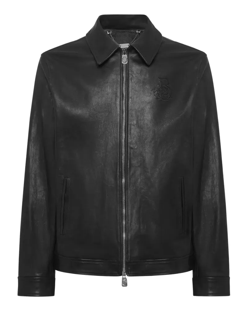 Billionaire Jacke mit Logo-Schild - Schwarz Schwarz