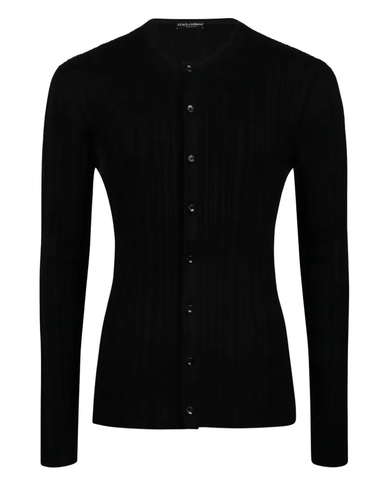 Dolce & Gabbana Seiden-Cardigan mit langen Ärmeln - Schwarz Schwarz