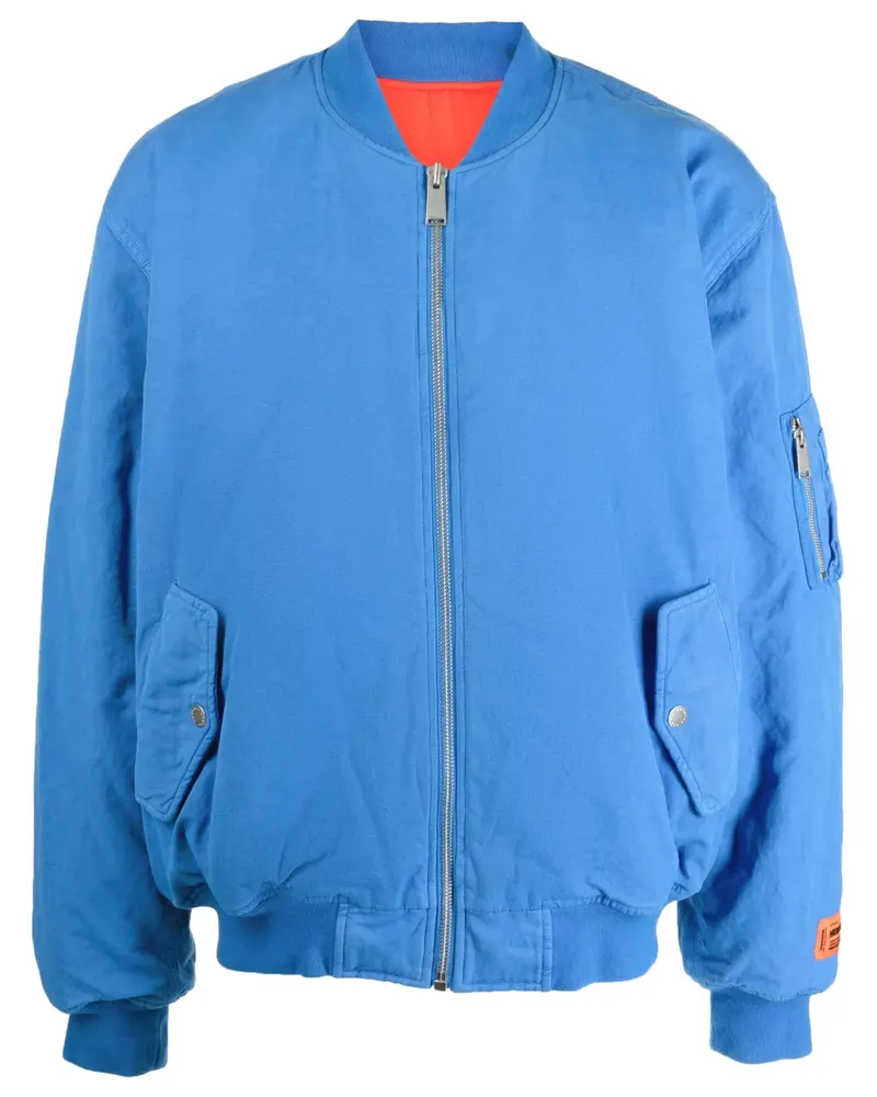 Heron Preston Jacke mit Patch-Detail - Blau Blau