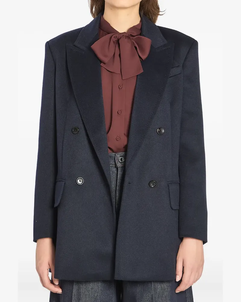 Max Mara Doppelreihiger Blazer - Blau Blau