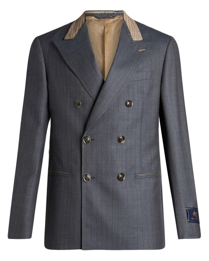 Etro Doppelreihiges Sakko - Blau Blau