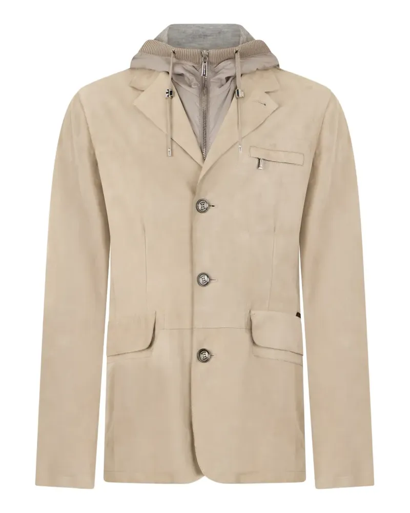 MOORER hooded jacket - Nude Nude