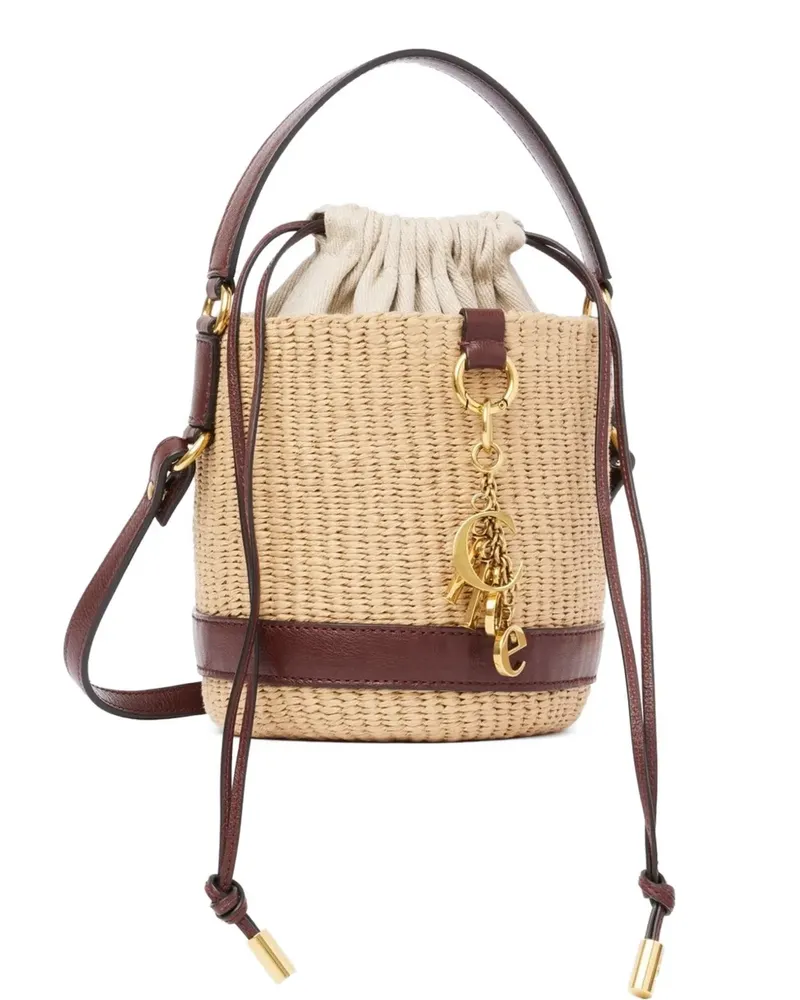 Chloé woven drawstring cross body bag - Nude Nude