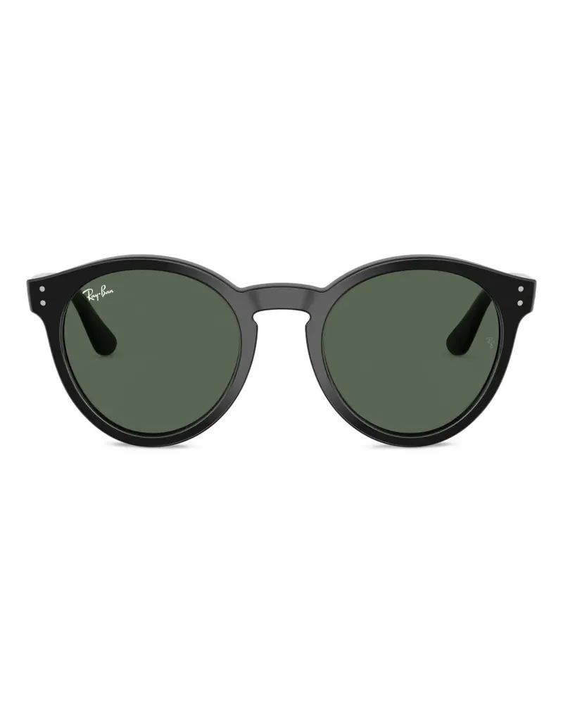 Ray Ban Sonnenbrille mit rundem Gestell - Schwarz Schwarz