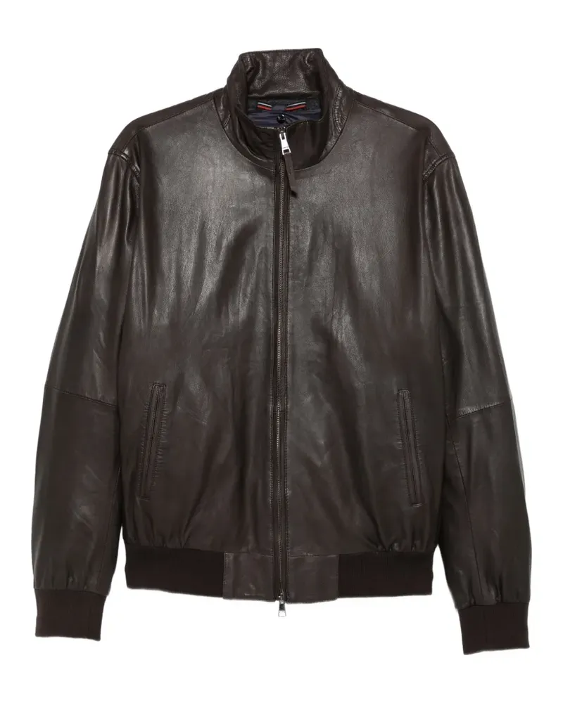 Mabrun Bomberjacke aus Leder - Braun Braun