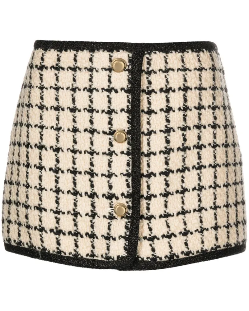 Miu Miu Minirock mit Check - Weiß Weiß