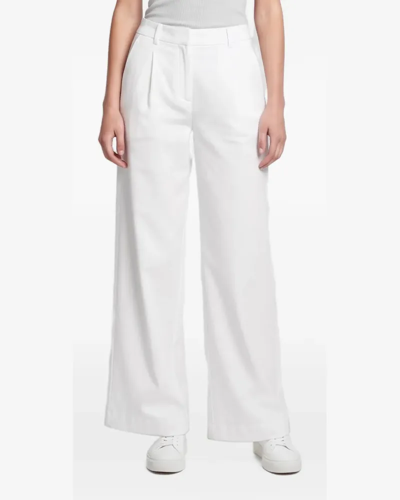 Theory Galena pleated wide-leg trousers - Weiß Weiß