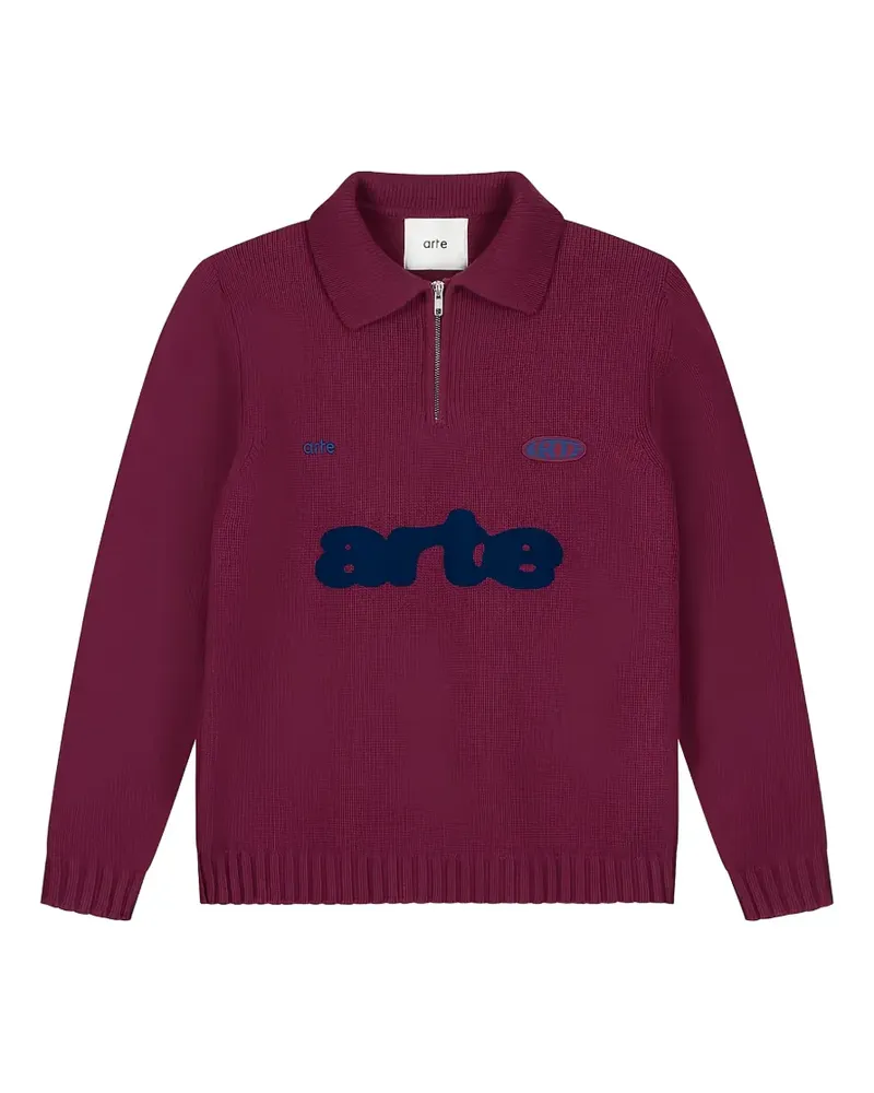 Arte Antwerp Pullover mit Reißverschluss - Rot Rot