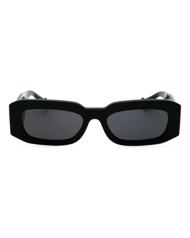 Gucci rectangle-frame sunglasses - Schwarz Schwarz