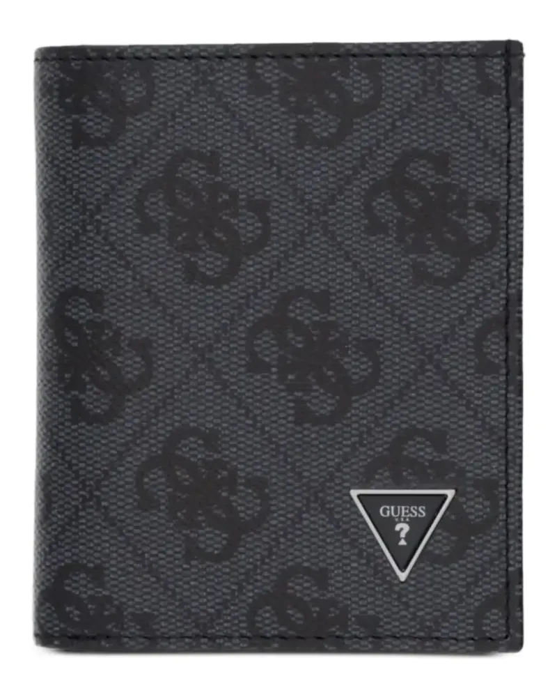 Guess Milano monogram-print logo-plaque wallet - Schwarz Schwarz