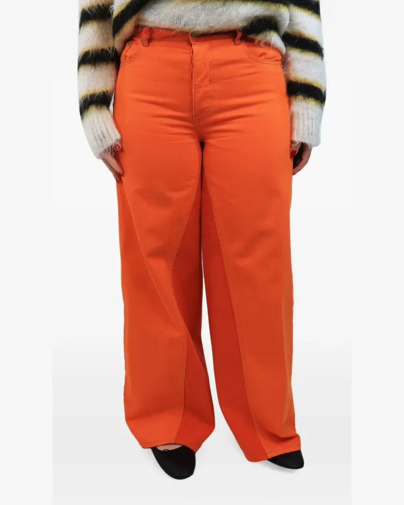 Ganni Jozey wide-leg jeans - Orange Orange