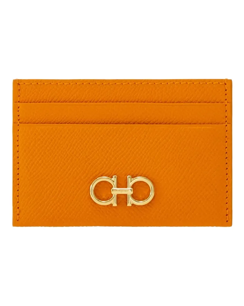 Ferragamo Kartenetui mit Gancini-Detail - Orange Orange