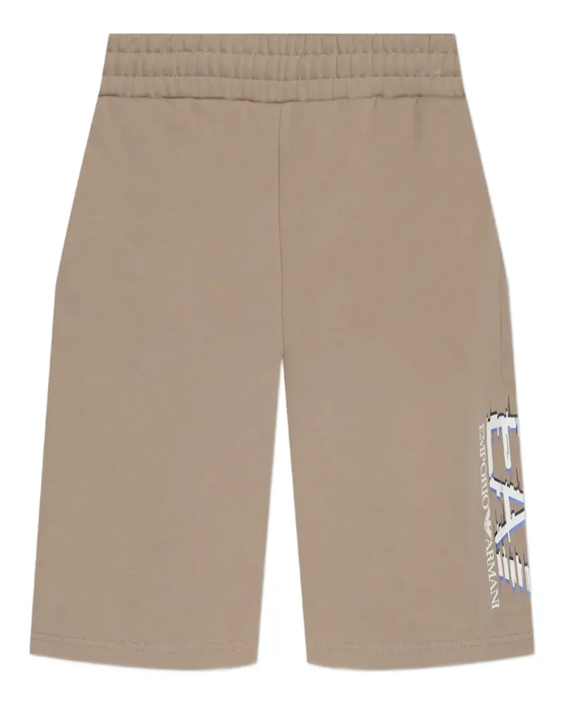 EA7 Joggingshorts mit Logo - Nude Nude